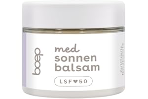 ‎BOEP boep med Sonnenbalsam | Mineralische Sonnencreme mit Zinkoxid–Filter | LSF 50 | für sehr empfindliche Haut und Neurodermitis | PETA Vegan Award Beauty 2025 Gewinner "Beste vegane Sonnenpflege" (50ml)