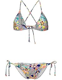 O 'Neill Triangle Kiama – Bikini, mujer, Triangle bikini, Black Graphic Small W/Pink, 40