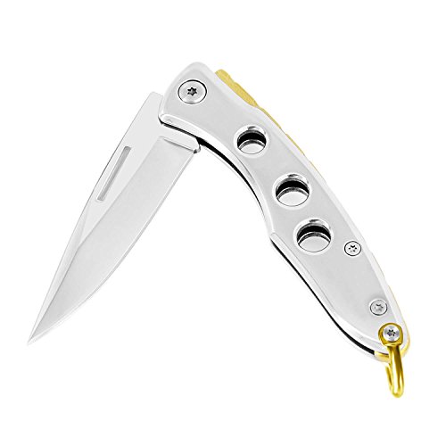 Love-KANKEI Edelstahl Klappmesser Taschenmesser Gemüsemesser Obstmesser Universalmesser mit Holzgeschenkbox, Klingelänge 6,5cm - 6