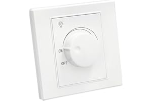 Jandei - Variateur d'intensité LED Triac 220 V 600 W, variateur pour spots encastrés, bandes lumineuses, luminaires, appliques murales, salon, bureau, maison, marche/arrêt