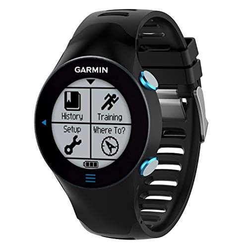 Gosuper para Garmin Forerunner 610 Correa,Gosuper de Silicona Suave Correa de Reloj Stainless Steel Clasp Respirable Reemplaz Atar con Correa para Garmin Forerunner 610