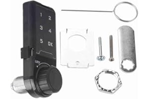 GAROSA Kombinationsschloss Zahlenschloss Elektronisches Passwort Schrankschloss Touch Keypad Elektronisch Sicherheit Digital Lock für Schule Angestellter Gym Sports Locker(#1)