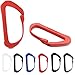 Produktbild ShredRack Carbon Karabiner Kunststoff Beschichtet in Rot - Karabinerhaken mit Klickverschluss - Schlüsselanhänger, Befestigung für Werkzeug, Taschenlampe, Zubehör Haken Klein (4er Set)