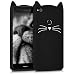 Produktbild Huawei P8 Lite 2017 Hülle, Schwarze Katze Karikatur Silikon Niedlich Schutzhülle für P9 Lite 2017 Case Cover Weiche Silikonhülle Bumper Huawei Honor 8 Lite Handyhülle 5,2" (Black Beard Cat)