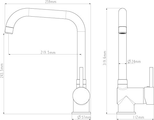 Eisl NI182GACR Design Spültischarmatur Modell Futura - 2