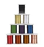 Grosor aproximado: 0,3 mm. Xiton - 10 Rollos de Hilo de Alambre de Cobre para Hacer Manualidades de joyería