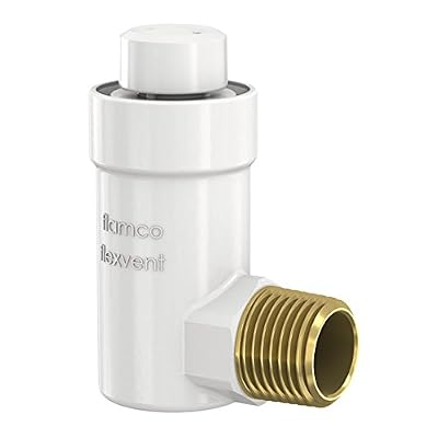 Flamco Flexvent 1/2" Purgeur d'air automatique en laiton - Séparateur air automatique coudé couleur blanc 27711