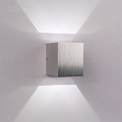 ICOCO Applique Murale Intérieur LED Moderne Lampe Carrée 3W pour Chambre/Escalier/Sallon/Bureau/Porche/Passerelle BeiyiHomeFR (1 Cube, Blanc Froid)