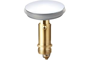 Qrity Zatyczka zatrzaskowa typu pop-up (38 mm), korek odpływowy do zlewu łazienkowego, korek odpływowy do zlewu, mosiężny korek wyskakujący