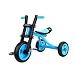 Produktbild Fascol Kinder Dreirad ab 18 Monate bis 5 Jahre mit Schubstange Doppelte Funktion Trike Baby Kinderwagen Flüsterleise Gummireifen Belastbarkeit bis 30 kg (Blau)