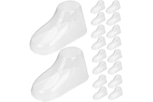 Amosfun 100 StüCk Transparente Pvc Baby FußModelle 8 Cm FüR Diy PräSentationen Von Socken Und Schuhen Klare Darstellung Von Babys FüßEn