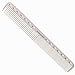 HYOUJIN®605 Ivory White Fine Cutting Comb, Sassoon Style Comb, Master Barber Comb with shallow, coarse and fine tooth-14 holes for meauring device-Barber Shop/Professional Hair Salon Use-Incredibly Lightweight, Heat Resistant...