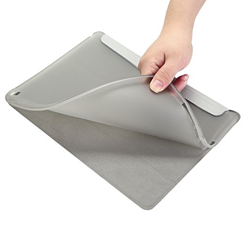 Hülle für iPad Air 2 iPad 6th Generation CICMOD® Smartcover Case Tasche Schutzhülle Etui Auto Aufwachen/Schlaf Funktion mit Multi Ständer und Anti-Stoß weiche TPU Rückseite (Grau) - 7