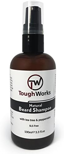 ToughWorks Beard Shampoo &amp; Facial Hair Wash (100 ml) Natural, Organic | Eliminate Dandruff, Dryness, Frizz, Split Ends | Moisturizing Conditioner | Paraben, SLS Free