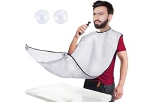 ZENOVAX THE X FACTOR IN EXCELLENCE Shaving Bib Beard Bib Apron, Beard Shaving Catcher Bib Waterproof Grooming Cloth, Shaving & Trimming Beard Hair Catcher, Beard Hair Catcher with Suction Cups Nylon Beard Trimming Perfect Grooming Gift