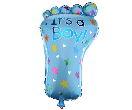 4er Folienballon Boy Junge Set Baby Party Geburt Fuß Flasche Luftballons - 4