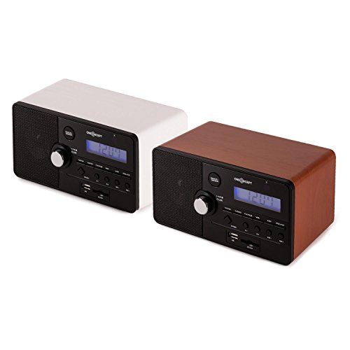 oneConcept Luzern Radio Radiowecker (USB-Port, SD-Slot, AUX-Eingang, Sleep-Funktion, Timer, Fernbedienung) schwarz-braun - 7