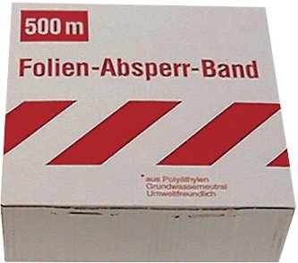 Preisvergleich Produktbild Gütefolienabsperrband ABSPERRBAND PVC GUETE 1 ROT / W 500MTR