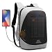 Produktbild CoolBell Solar-Panel Rucksack mit USB Ladeanschluss Stadt Anti-Diebstahl Tasche Functional Knapsack wasserdicht Outdoor Daypack Schulrucksack 15,6 Zoll Laptop Rucksack für Herren/Damen(Grau)