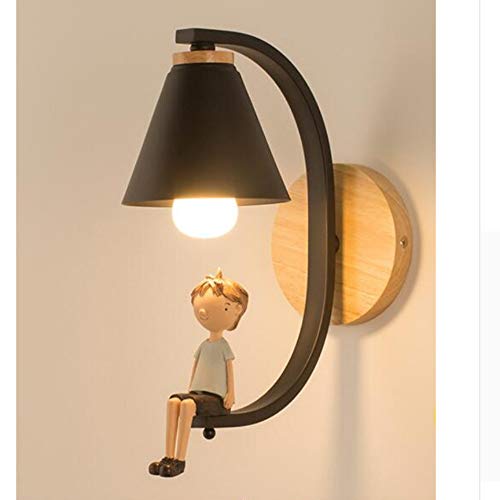 Preisvergleich Produktbild Geführte Wandleuchte Led Eisen Wandlamp Kreative Holz Wandleuchten Wohnzimmer Treppenhaus Beleuchtung, Natur Weiß