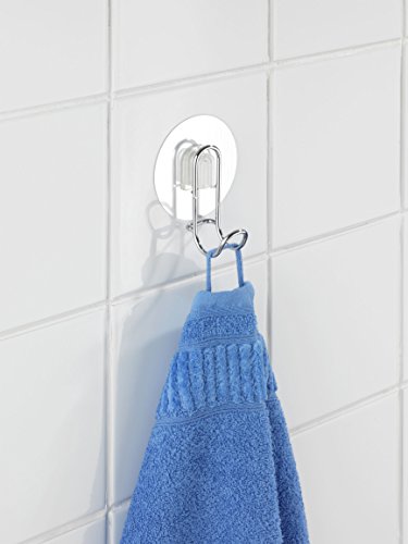 Wenko 21573100 Static-Loc Wandhaken Osimo, Stahl, 8 x 10 x 4,5 cm, chrom - 4