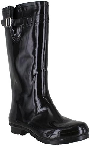 Wyre Valley Womens Pattern Animal Wellingtons Wellies Muck Boots UK 5/EU 38 Plain Black