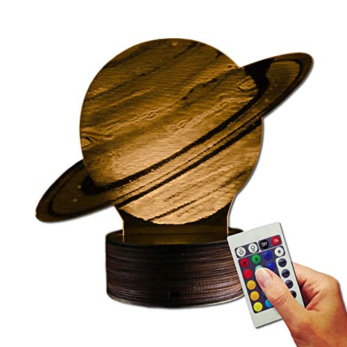Preisvergleich Produktbild Stuff4Players Universum Dekolampe Planet Saturn (3D-Hologramm Illusion)