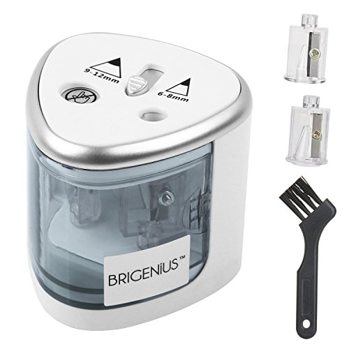 Automatischer Elektrischer Anspitzer, Batterieleistung Spitzmaschine 2 Verschieden Große Löcher 6-8 mm oder 9-12 mm für Standard und Jumbo Stifte