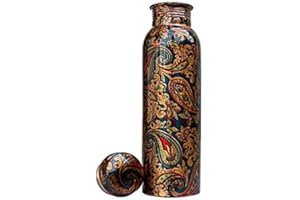 OSNICA Kupfer-Wasserflasche für Reisende, 100 % reines Kupfer, Gelenkfrei, Ayurveda, gesundheitliche Vorteile, stilvolle Kupferflasche 1