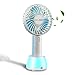 Produktbild OCUBE Handventilator Tragbarer Mini Lüfter Elektrischer USB Ventilator mit LED Nachtlicht Aufladbarem batteriebetriebener Ventilator für Büroraum Outdoor Haushalt Reisen (3 Geschwindigkeit, Blau)