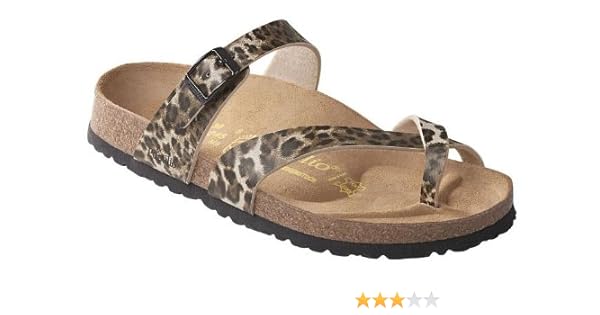 leopard print birkenstock style sandals