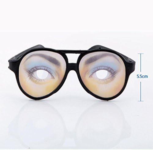 YanHoo Halloween Party Funny Glasses Fake Novelty Gag Prank Eye Ball Joke Toy (A)