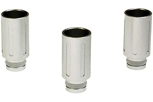 Armerah Flute 510 Drip Tip e-cig Mouthpiece Short/Aluminium/Solid 3 Pack in Silver
