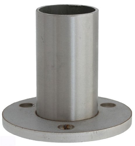 Edelstahl Bodenanker für Pfostenrohr 42,4/2,0 mm, ungeschliffen mit 3-Lochbefestigung (S013970)