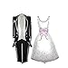Produktbild NUOLUX Hochzeit Kleid Anzug Folienballon Hochzeit Jahrestag Verlobung Party Dekoration