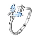 Anillo de mariposa, tipo ajustable.