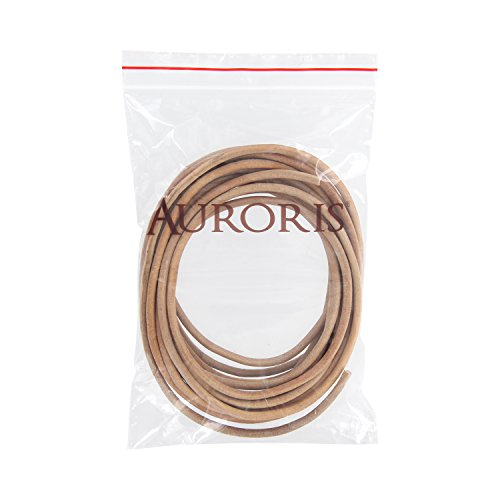 AURORIS – 5m Lederband rund – Ø 4mm – natur (ungefärbt) - 2