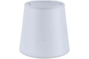 Sinta 16cm/6" Lampenschirme Lampenschrim Stoff Konische E14/E27 Ersatzschirm Klein hängelampe für Kerze Kristall Kronleuchter Candle Light Wand Licht Tischleuchte,Weiss