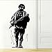Produktbild jiushizq Fashion Military Decals Art Army Wandtattoos Art Support Truppen Soldat Silhouette Marine Wandaufkleber Vinyl Grau 62x130cm