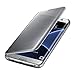 Produktbild Samsung Galaxy S6 Hülle Case Cover Schutzhülle Tasche Etui Klapphülle Magnetisch Dünn Leder Folio Flip für Samsung Galaxy S6 (Silbergrau)