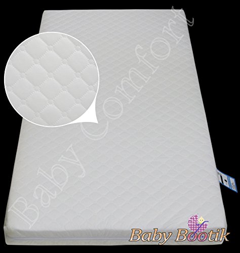 Anti-Bacterial Baby Junior / Toddler Cot | Cot Bed Foam Mattress (160 x 70 x 10 cm) with Quilted Breathable Zip Cover