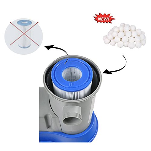 Aitsite 700g Filter Balls Pool Filterkessel Sandfilter 25 kg Filtersand Quarzsand Ersatzprodukte - 4