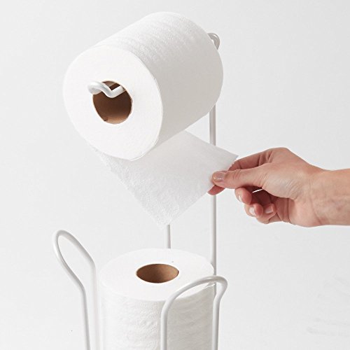 InterDesign 68714EU Classico Toilettenpapierständer Plus, perlmuttweiß - 4