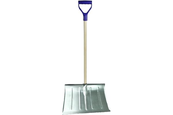 Pelle à neige en métal avec manche en bois env. 130 cm