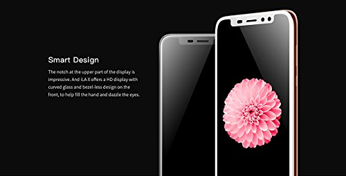 ILA X - Schermo HD da 5,5 pollici (rapporto 18: 9) Smartphone Android 7.0 4G, Bezel-Less 7,95mm Ultra slim, quadricromia da 1,3 GHz 3 GB + 32 GB, 5 MP + 13 MP, impronta digitale - bianca