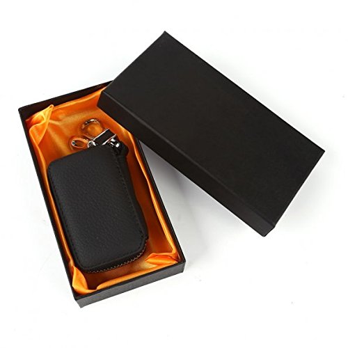 Preisvergleich Produktbild LTC ® Universal Auto-Schlüsselanhänger Schlüsselhalter Autoschlüssel Tasche mit Reißverschluss Schwarz