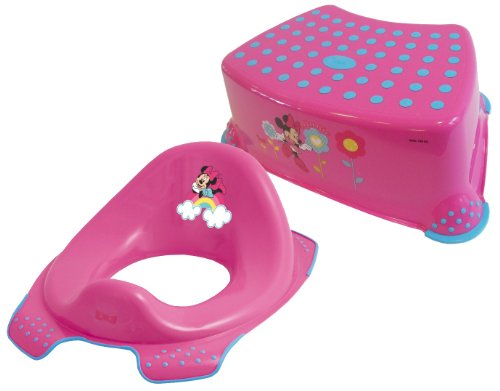 Disney Minnie Mouse Toddler Toilet Training Seat & Step Stool Combo - Pink