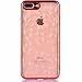 Produktbild CreWin für iPhone 7 Plus Hülle iPhone 8 Plus Hülle Weiche Silikon TPU Handyhülle Bling Glitzer 3D Diamant Form Crystal Schutzhülle Frame Plating Bumper Transparent Durchsichtig Tasche - Rosegold