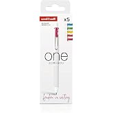 Uni-ball Rollerball Gel Ink One 0.7mm Case 5 Colours NEON