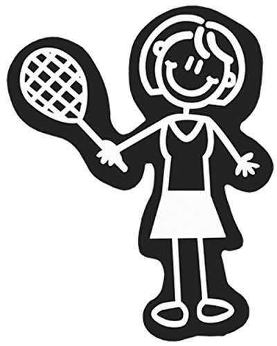 Family Car Decals ADH06673 Adesivo Donna Tennis My Family